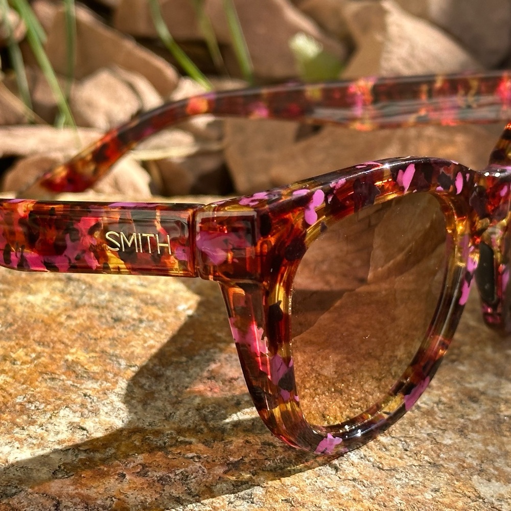 Nearly new Sidney Retro Pink Lenses mulberry flecked tortoise sunglasses